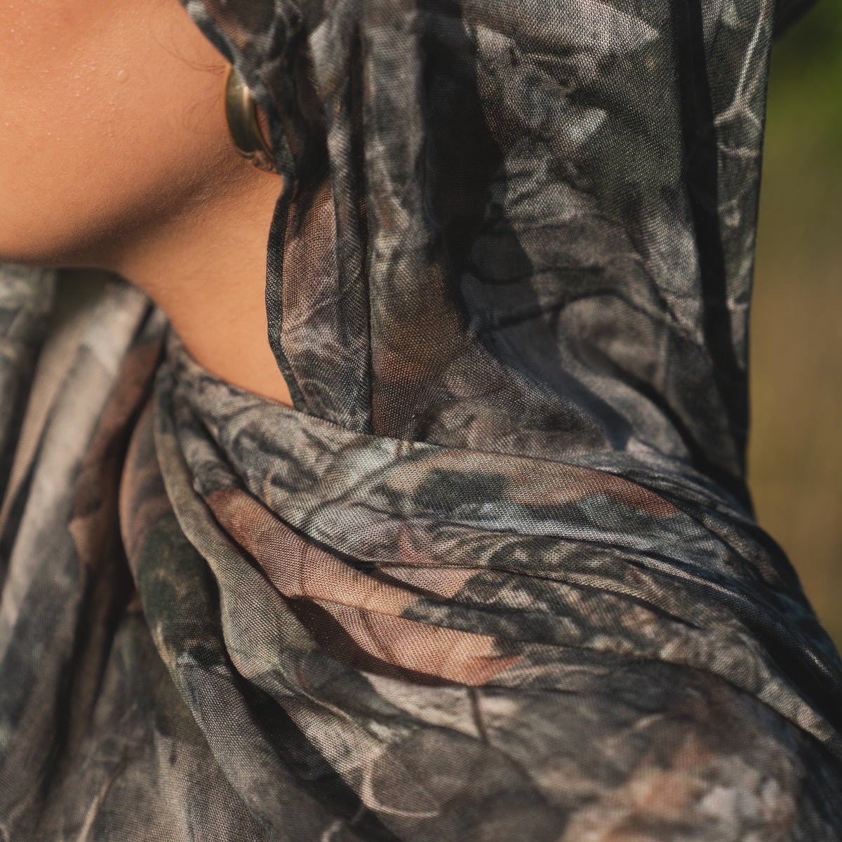 Woodland camo modal hijab by RAHMA, view 5