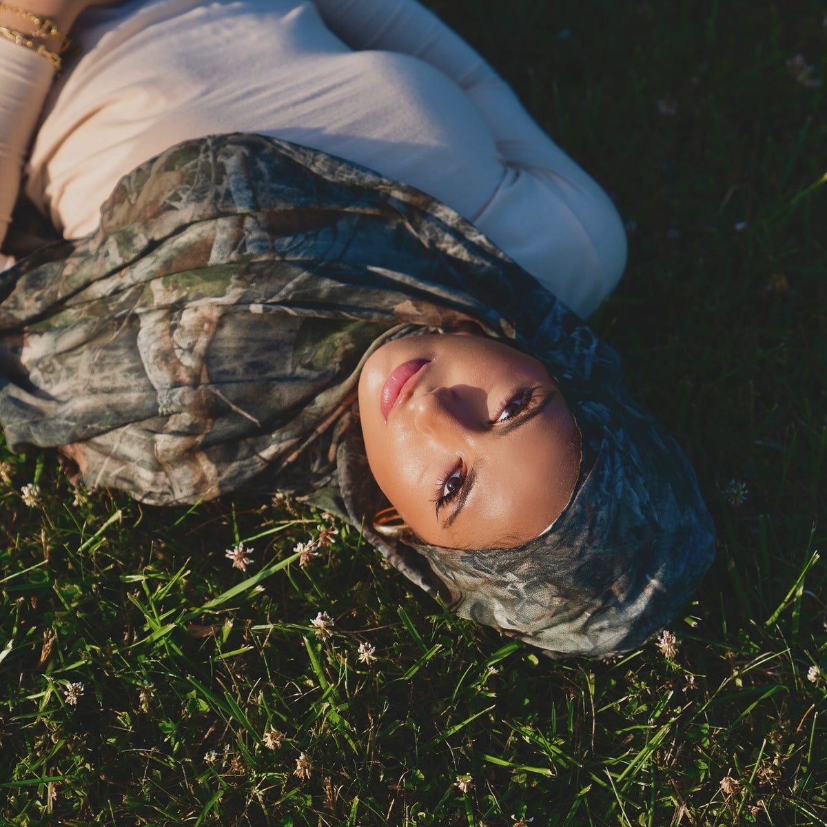 Woodland camo modal hijab by RAHMA, view 2