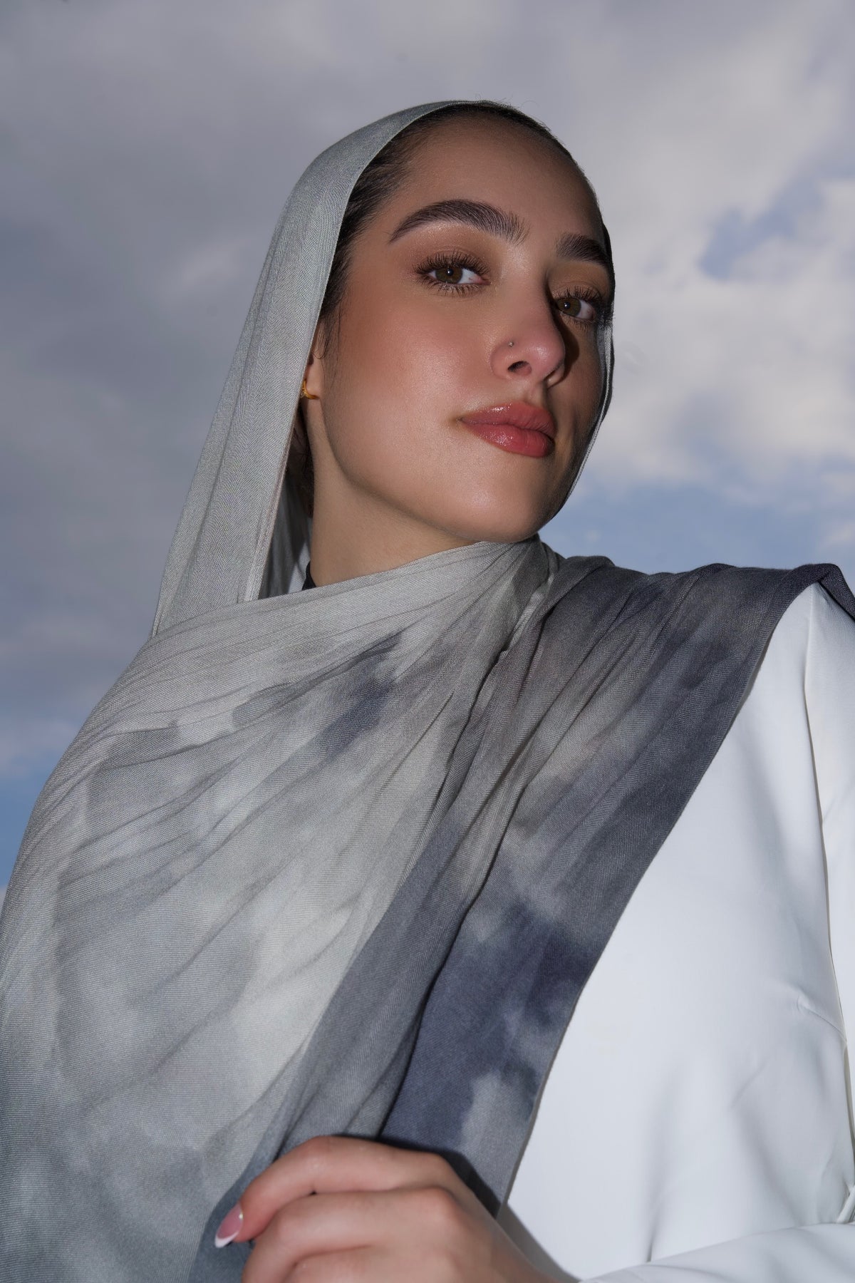 Dreamy Cloud printed hijab by RAHMA